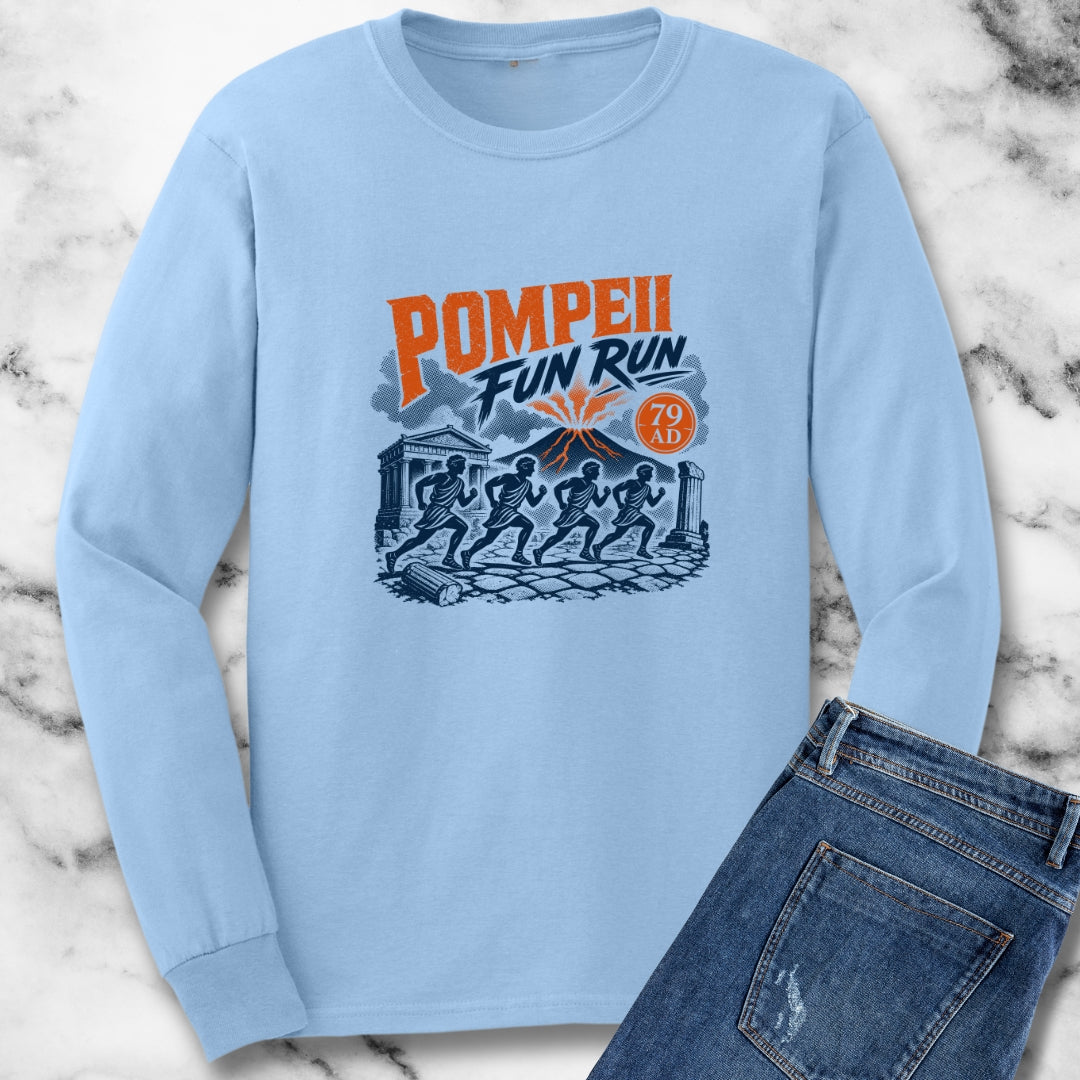 Pompeii Fun Run Poster Style Unisex Long Sleeve Tee