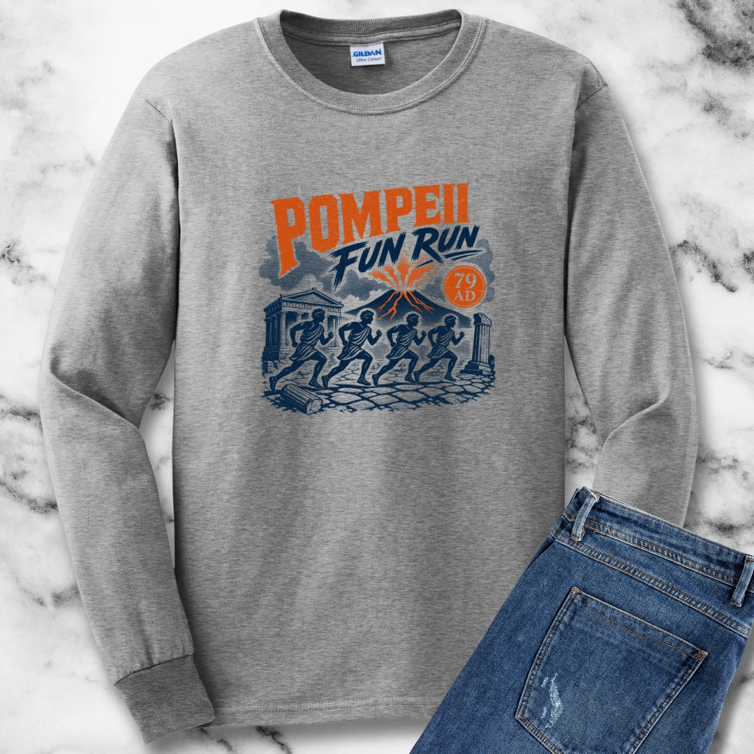 Pompeii Fun Run Poster Style Unisex Long Sleeve Tee