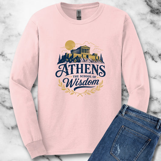 Athens School of Wisdom Unisex Long Sleeve Tee