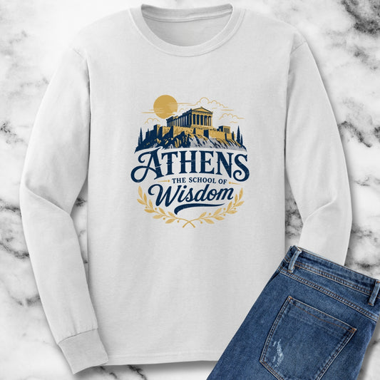 Athens School of Wisdom Unisex Long Sleeve Tee