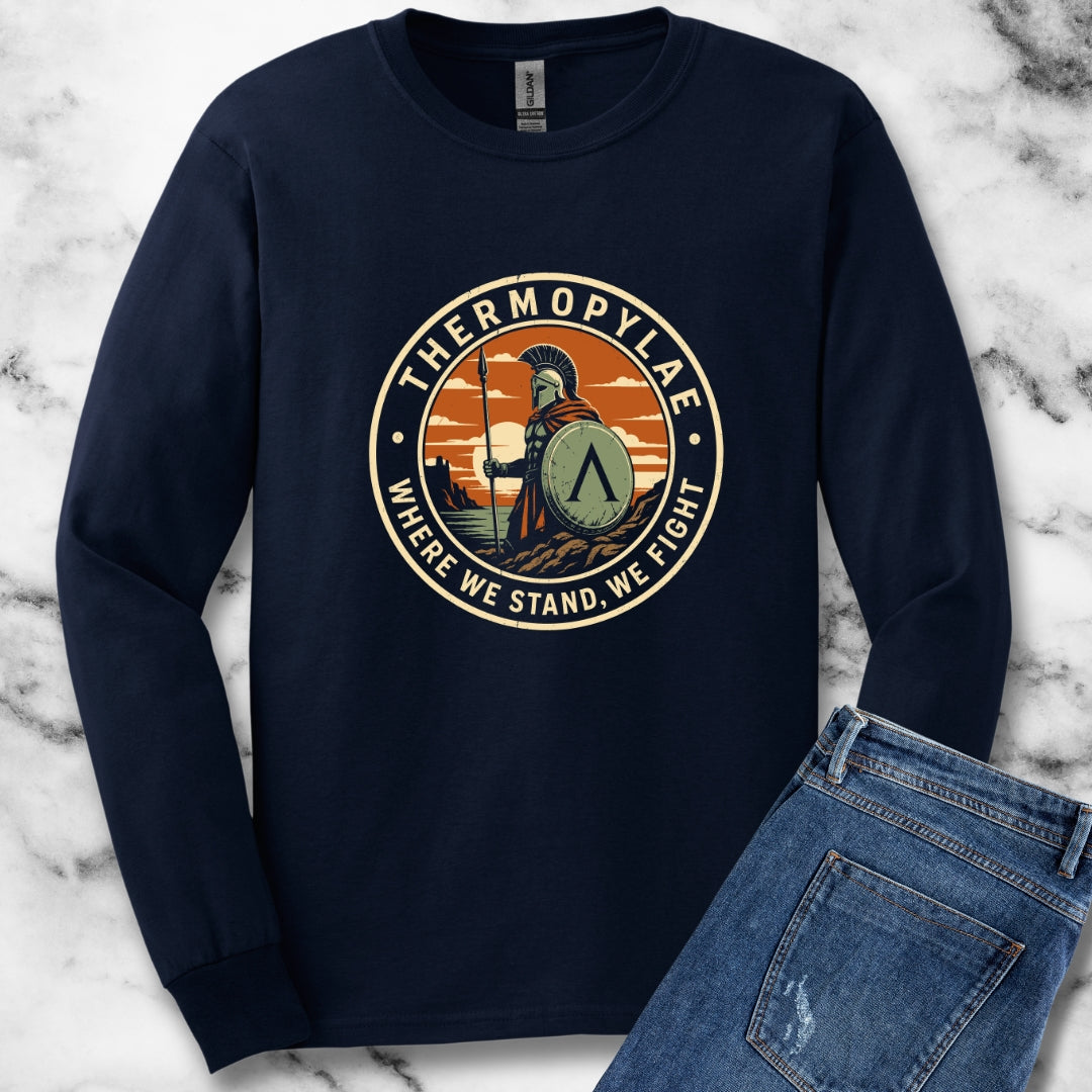 Thermopylae Stand and Fight Unisex Long Sleeve Tee