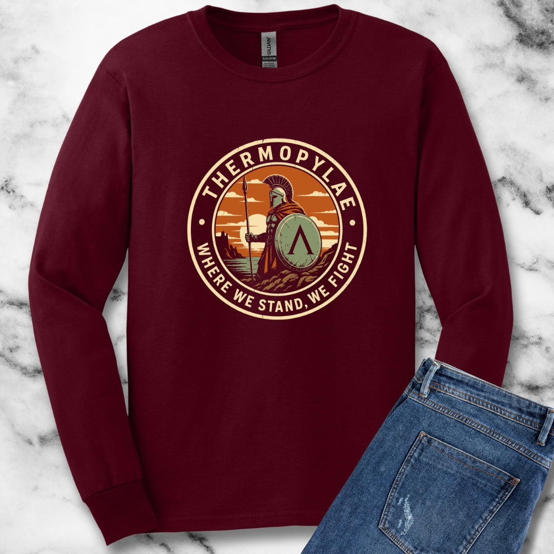 Thermopylae Stand and Fight Unisex Long Sleeve Tee