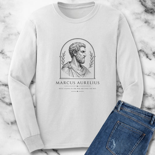 Marcus Aurelius the Way Quote Unisex Long Sleeve Tee