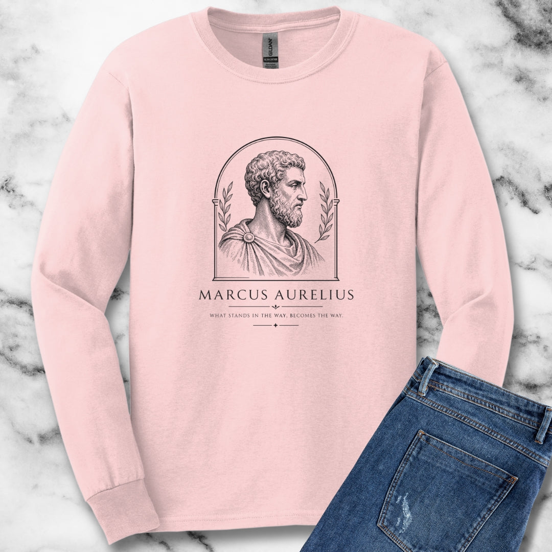 Marcus Aurelius the Way Quote Unisex Long Sleeve Tee