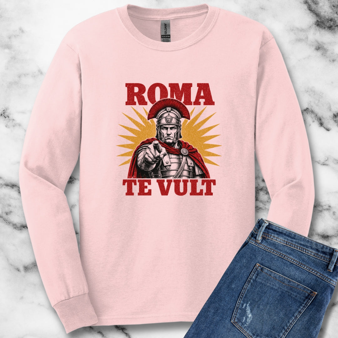 Roma Te Vult Rome Wants You Latin Unisex Long Sleeve Tee