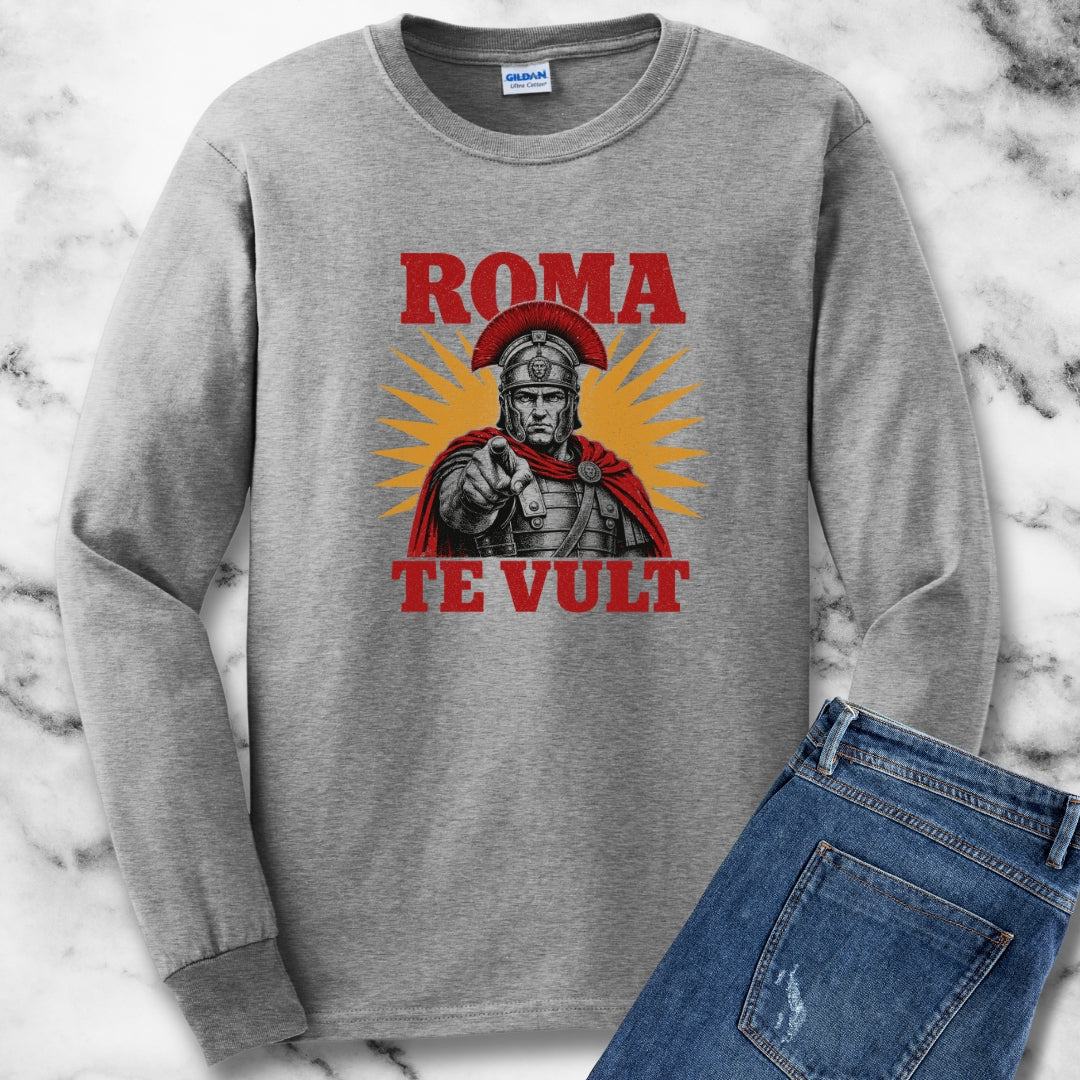 Roma Te Vult Rome Wants You Latin Unisex Long Sleeve Tee