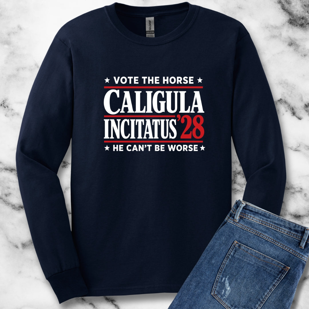 Caligula Incitatus Vote the Horse Unisex Long Sleeve Tee