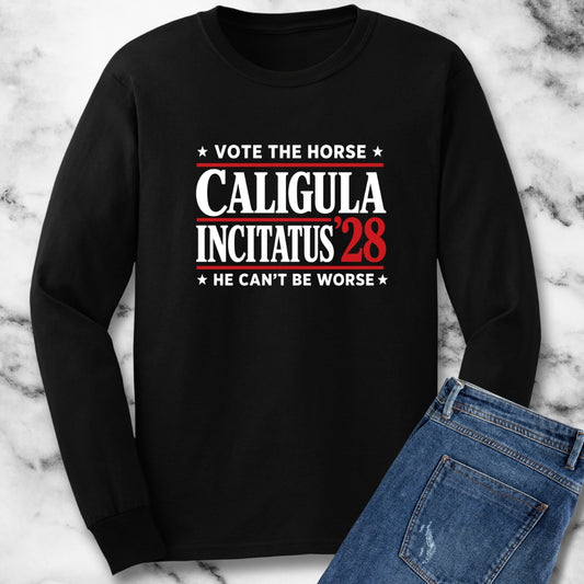 Caligula Incitatus Vote the Horse Unisex Long Sleeve Tee