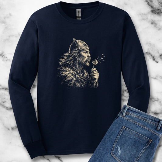 Attila the Hun Blowing a Dandelion Unisex Long Sleeve Tee