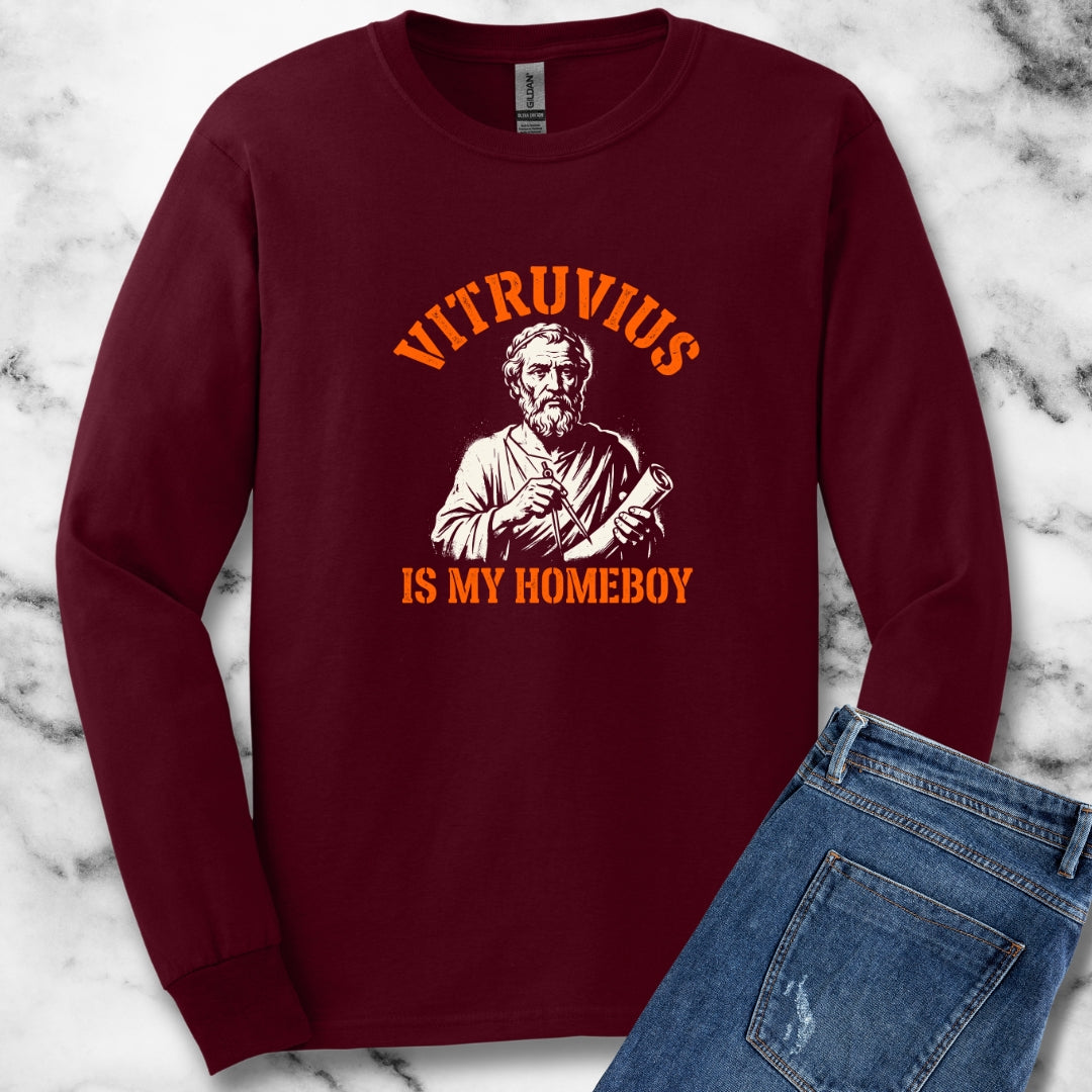 Vitruvius is My Homeboy Unisex Long Sleeve Tee