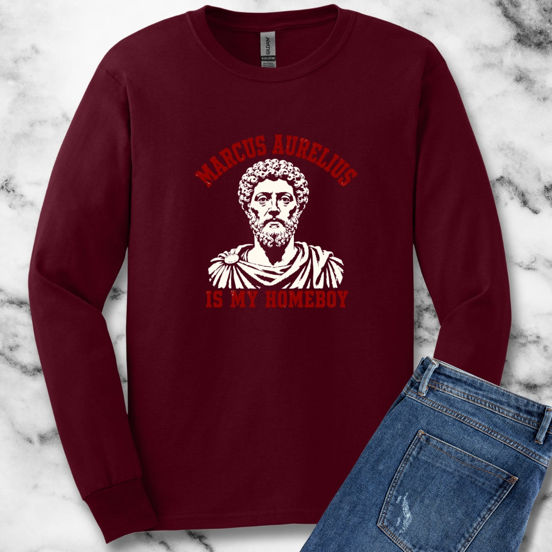 Marcus Aurelius is My Homeboy Unisex Long Sleeve Tee