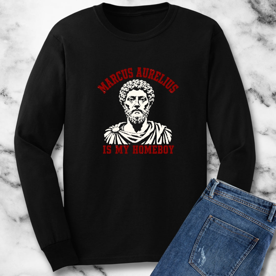 Marcus Aurelius is My Homeboy Unisex Long Sleeve Tee