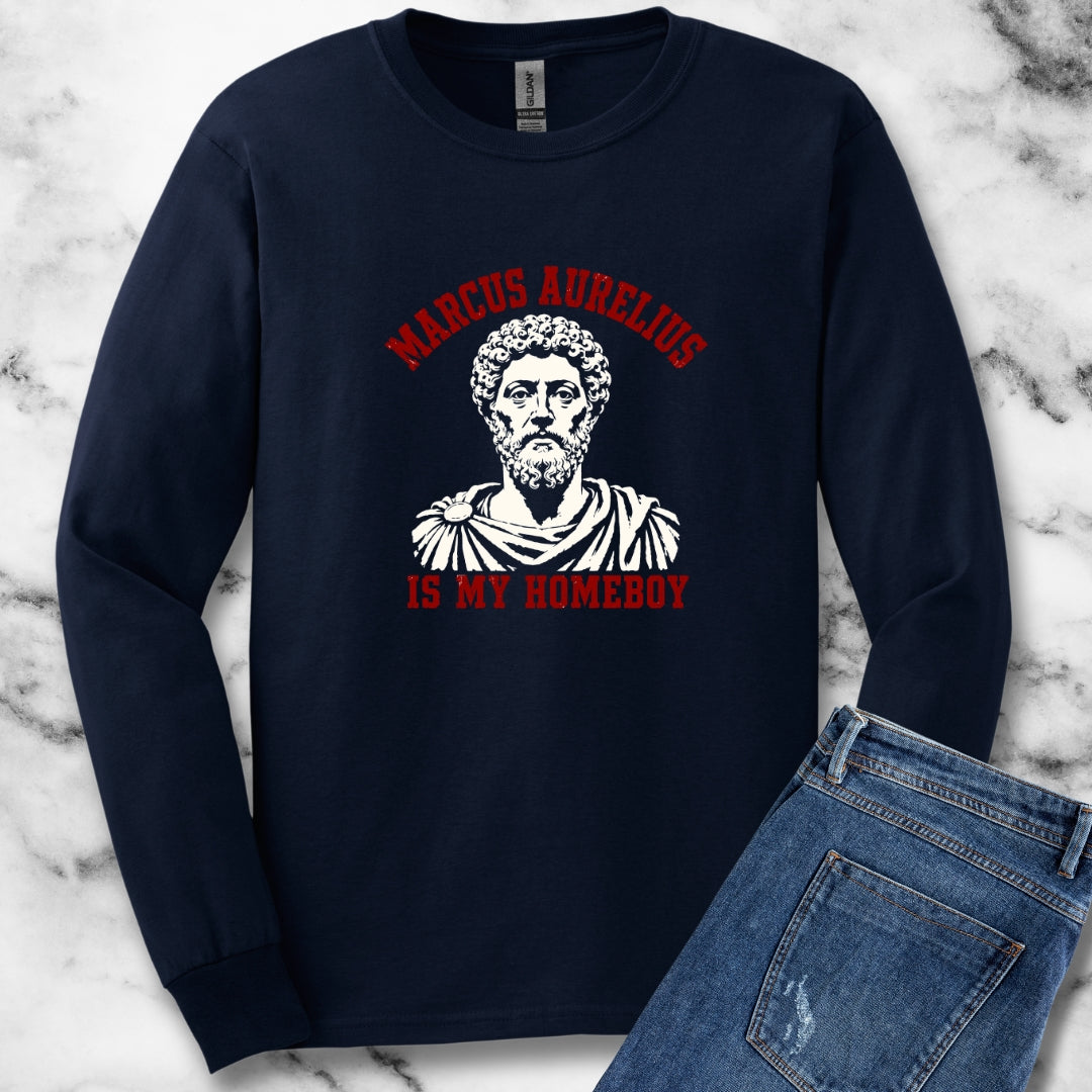 Marcus Aurelius is My Homeboy Unisex Long Sleeve Tee