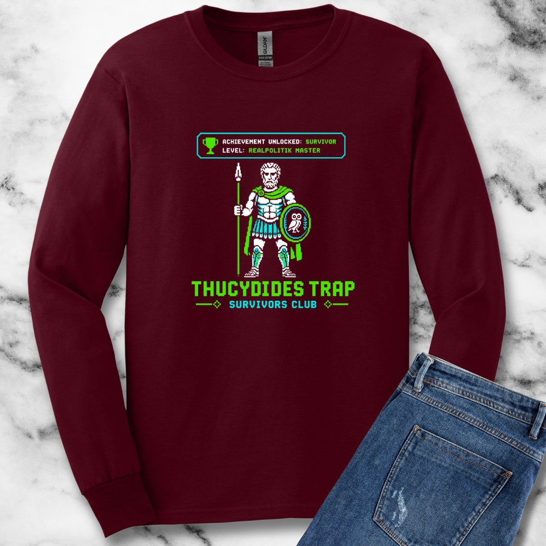 8 Bit Thucydides Trap Survivors Club Unisex Long Sleeve Tee