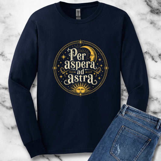 Per Aspera Ad Astra Unisex Long Sleeve Tee