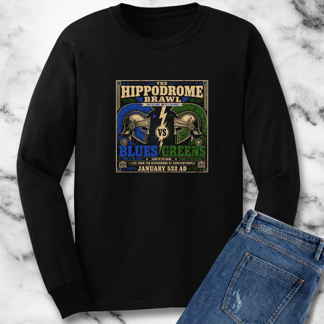 Nika Riots Blues vs Greens Unisex Long Sleeve Tee