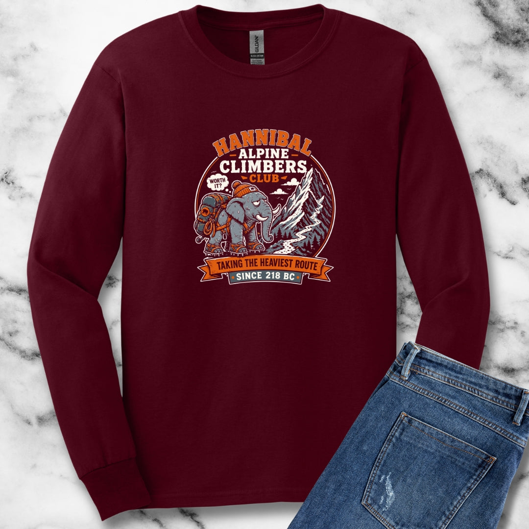 Hannibal Alpine Climbers Club Heaviest Route Unisex Long Sleeve Tee