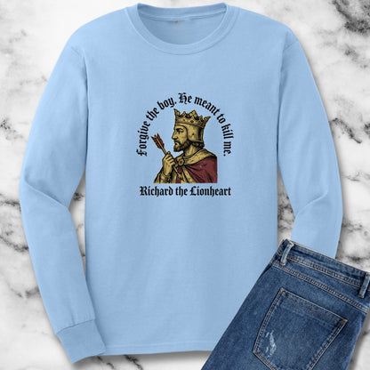 Forgive the Boy Richard the Lionheart Unisex Long Sleeve Tee