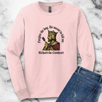 Forgive the Boy Richard the Lionheart Unisex Long Sleeve Tee