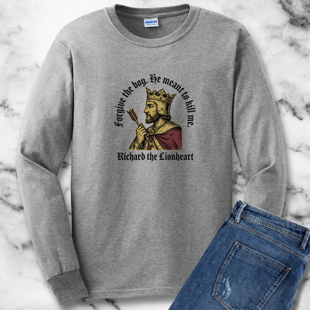 Forgive the Boy Richard the Lionheart Unisex Long Sleeve Tee