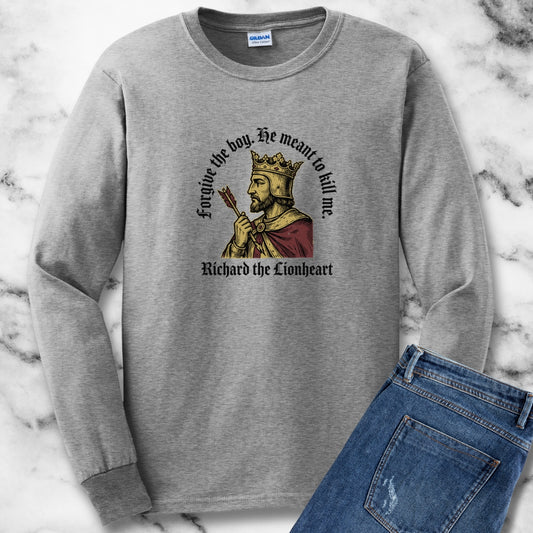 Forgive the Boy Richard the Lionheart Unisex Long Sleeve Tee