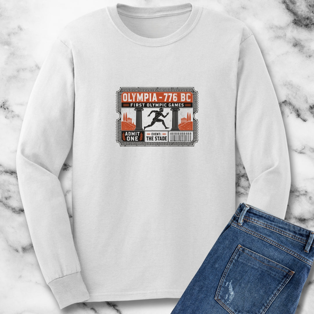 First Greek Olympics Ticket Unisex Long Sleeve Tee