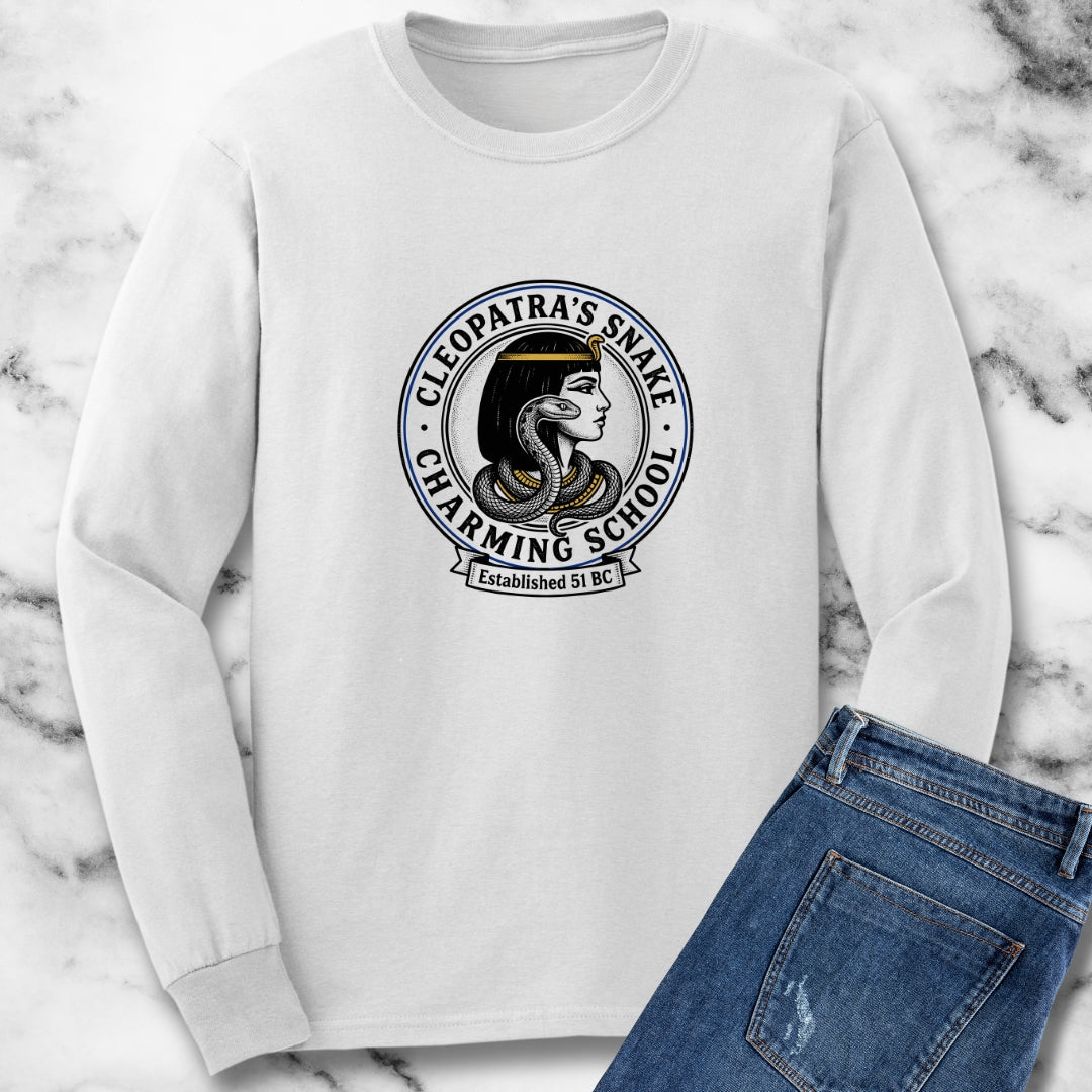 Cleopatra's Snake Charming School Unisex Long Sleeve Tee