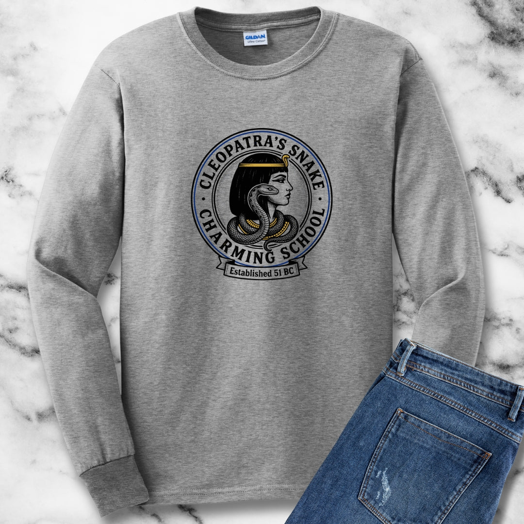 Cleopatra's Snake Charming School Unisex Long Sleeve Tee