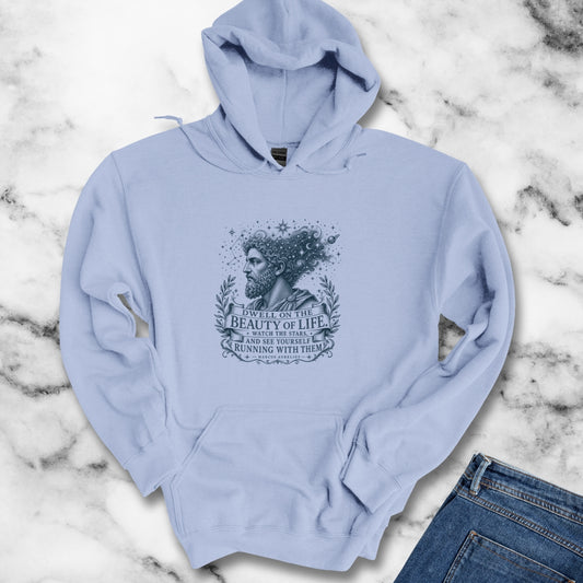 Running with the Stars Aurelius Quote Hoodie