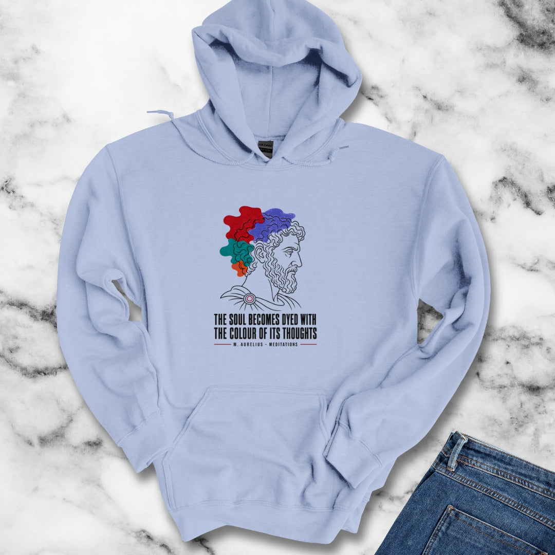 Soul Becomes Dyed Aurelius Quote Hoodie
