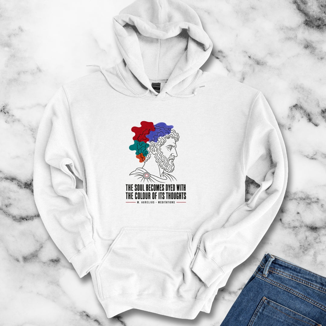 Soul Becomes Dyed Aurelius Quote Hoodie