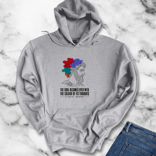 Soul Becomes Dyed Aurelius Quote Hoodie