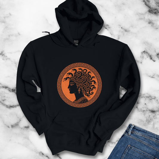 Medusa Ancient Pottery Style Hoodie