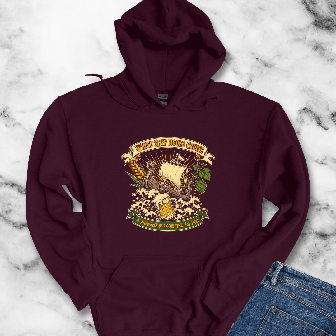 White Ship Booze Cruise Disaster Hoodie