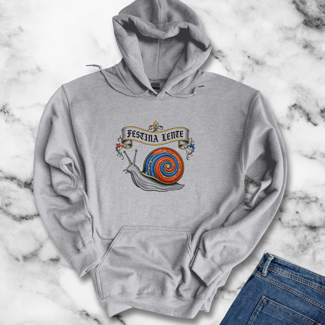Hurry Slowly Snail Marginalia Hoodie