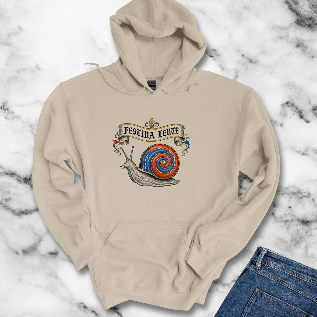 Hurry Slowly Snail Marginalia Hoodie