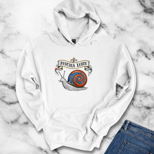 Hurry Slowly Snail Marginalia Hoodie