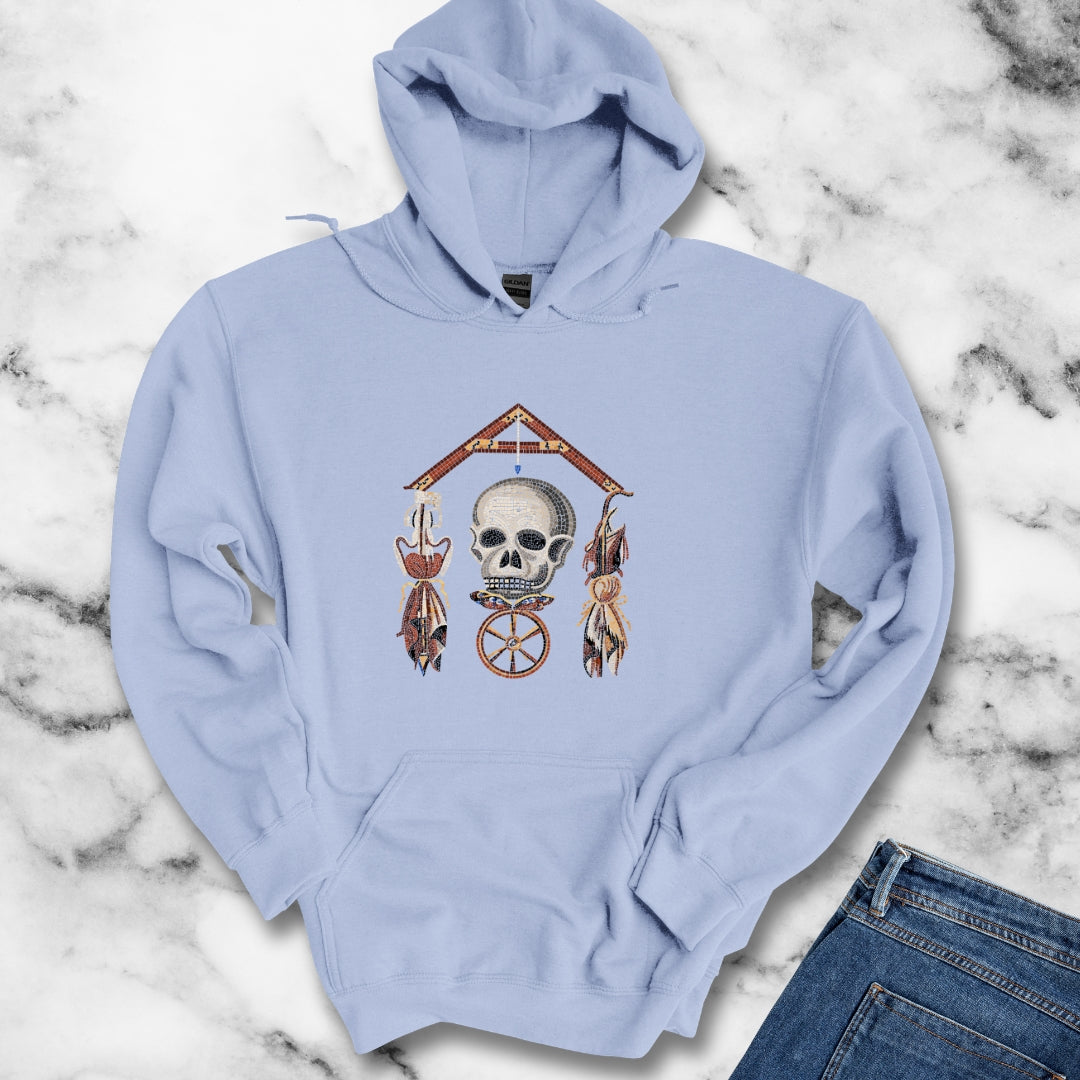 Pompeii Mosaic Mori Skull Hoodie