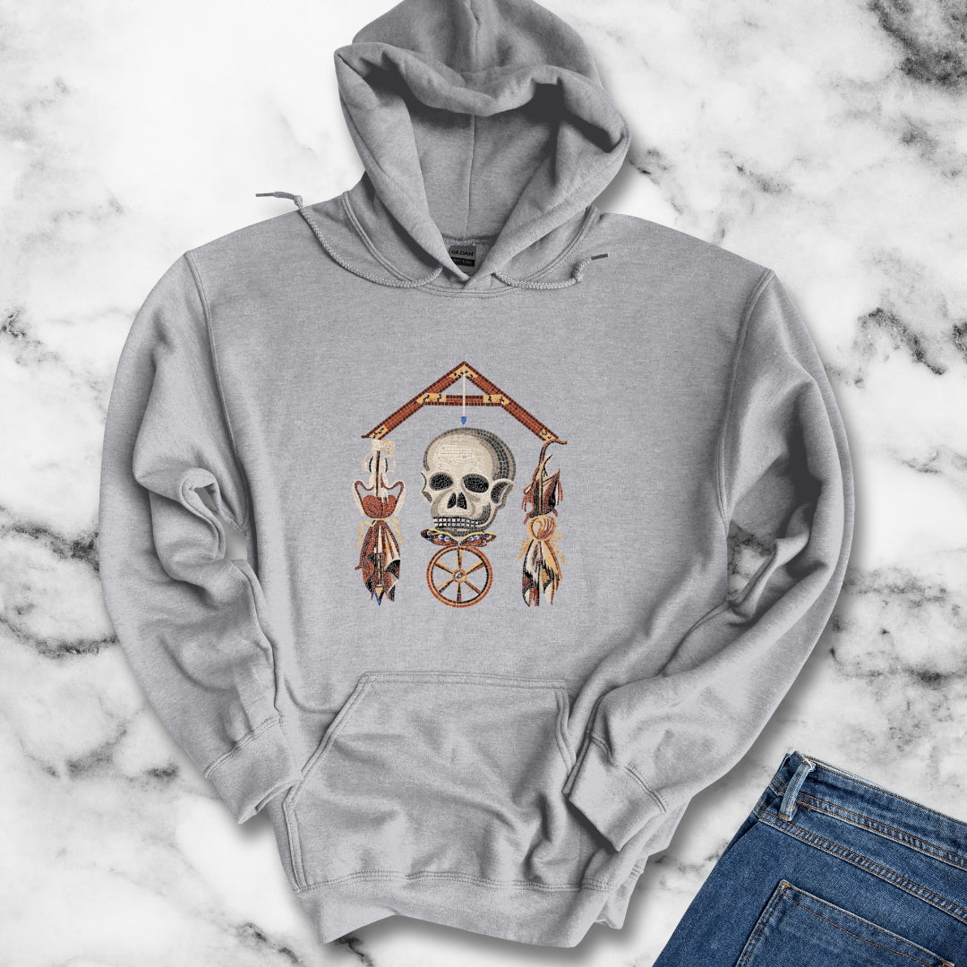 Pompeii Mosaic Mori Skull Hoodie