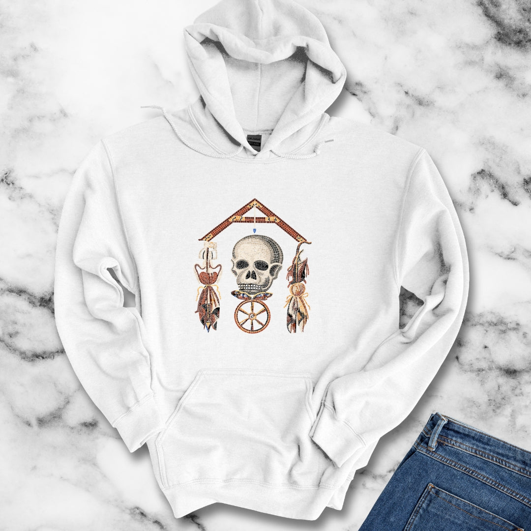 Pompeii Mosaic Mori Skull Hoodie