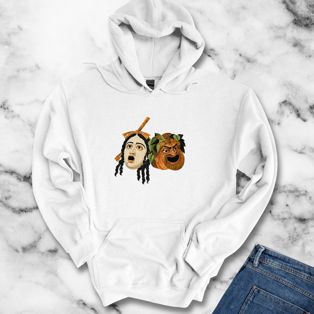 Theatre Masks Pompeii Mosaic Hoodie