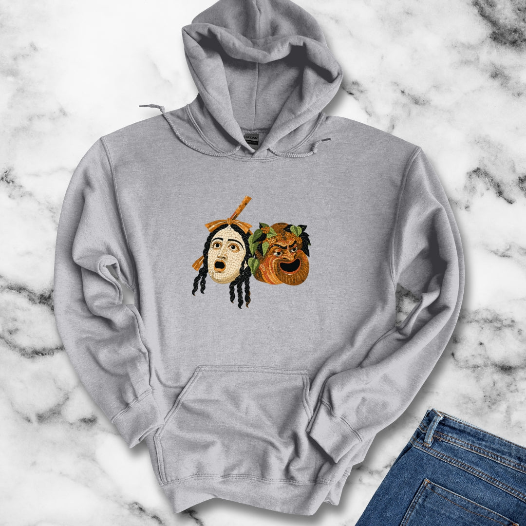 Theatre Masks Pompeii Mosaic Hoodie