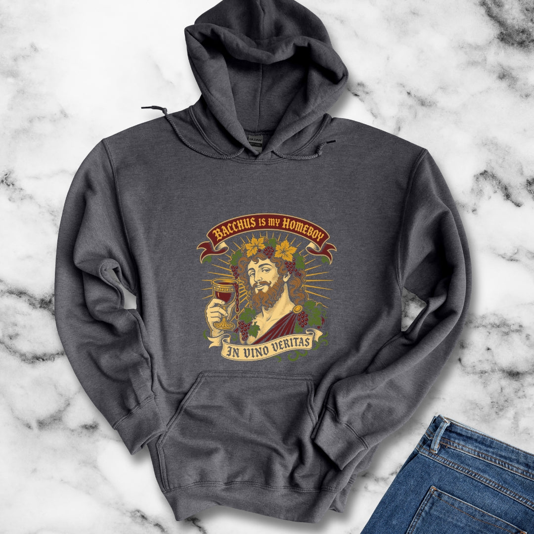 Bacchus is Homeboy In Vino Veritas Hoodie