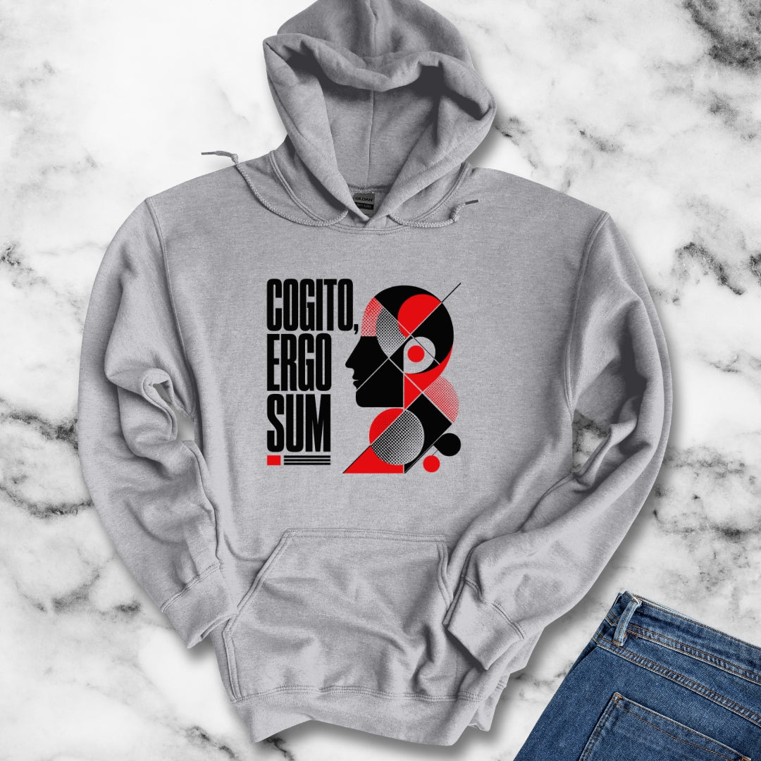 Cogito Ergo Sum Swiss Typography Hoodie