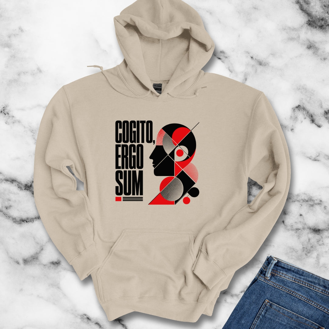 Cogito Ergo Sum Swiss Typography Hoodie