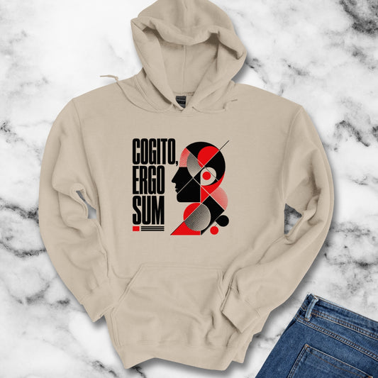 Cogito Ergo Sum Swiss Typography Hoodie