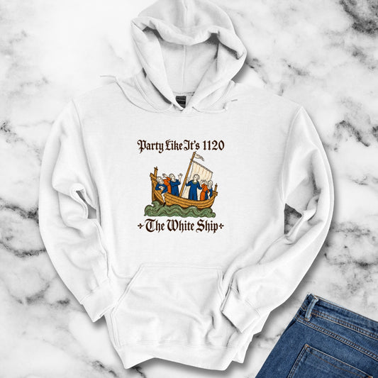White Ship Party Like It's 1120 Hoodie