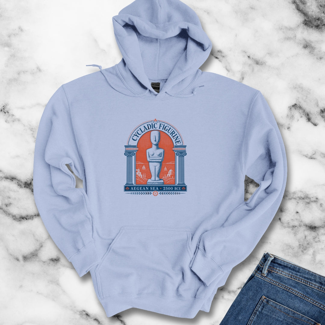 Cycladic Figurine 2500 Aegean Sea Hoodie