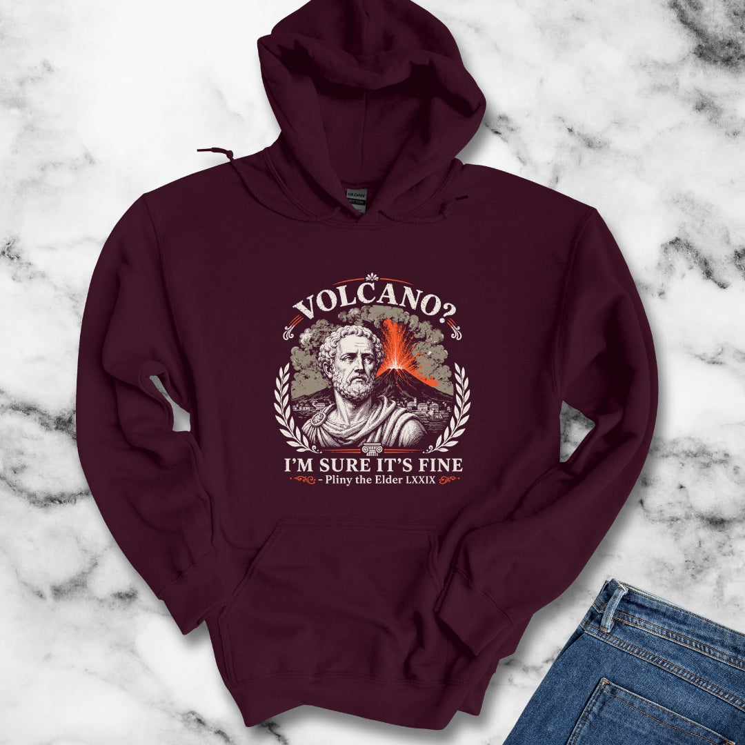 Pliny the Elder Volcano Quote Hoodie