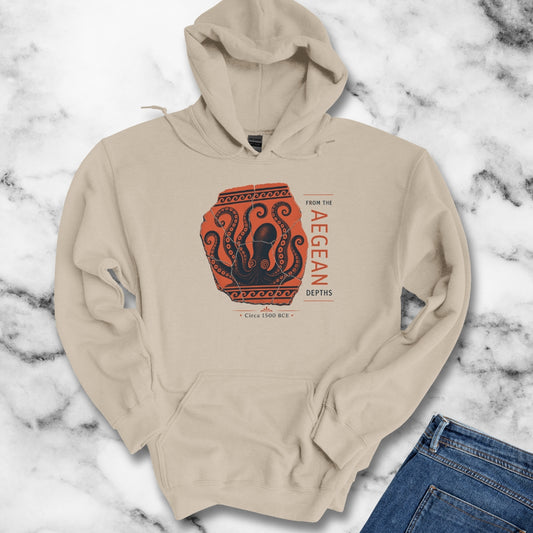 Minoan Octopus Pottery Sherd Hoodie
